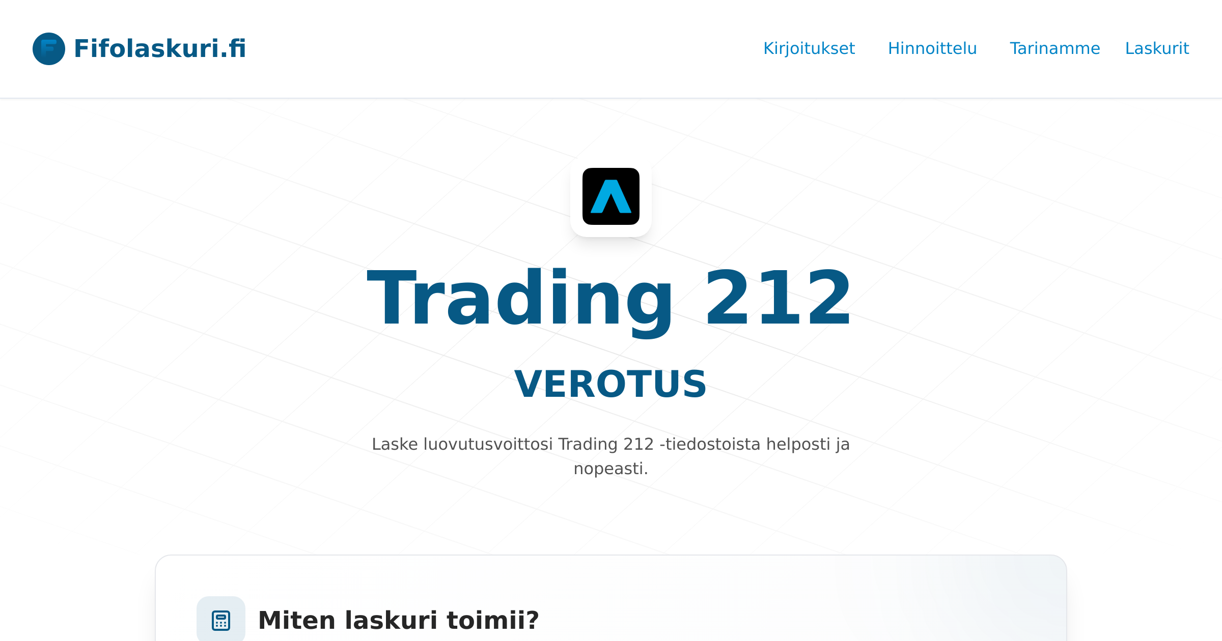 Verotus Trading 212 verotus - veroilmoitus hetkessä - Ei Exceliä!